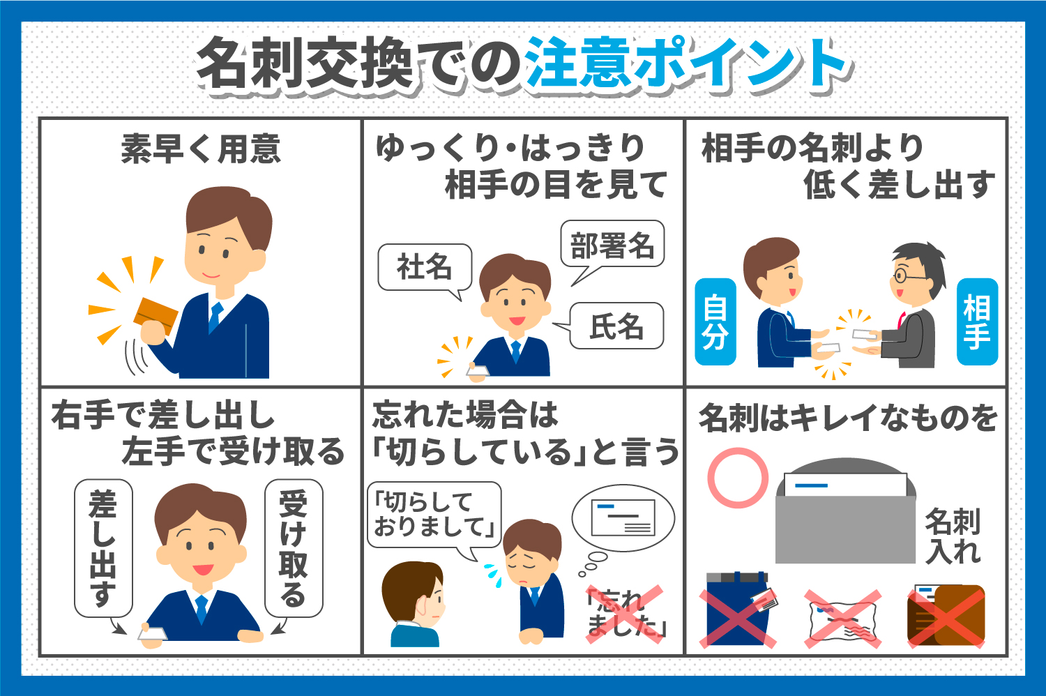恥をかかない名刺の渡し方・受け取り方｜同時交換と置き方の極意
