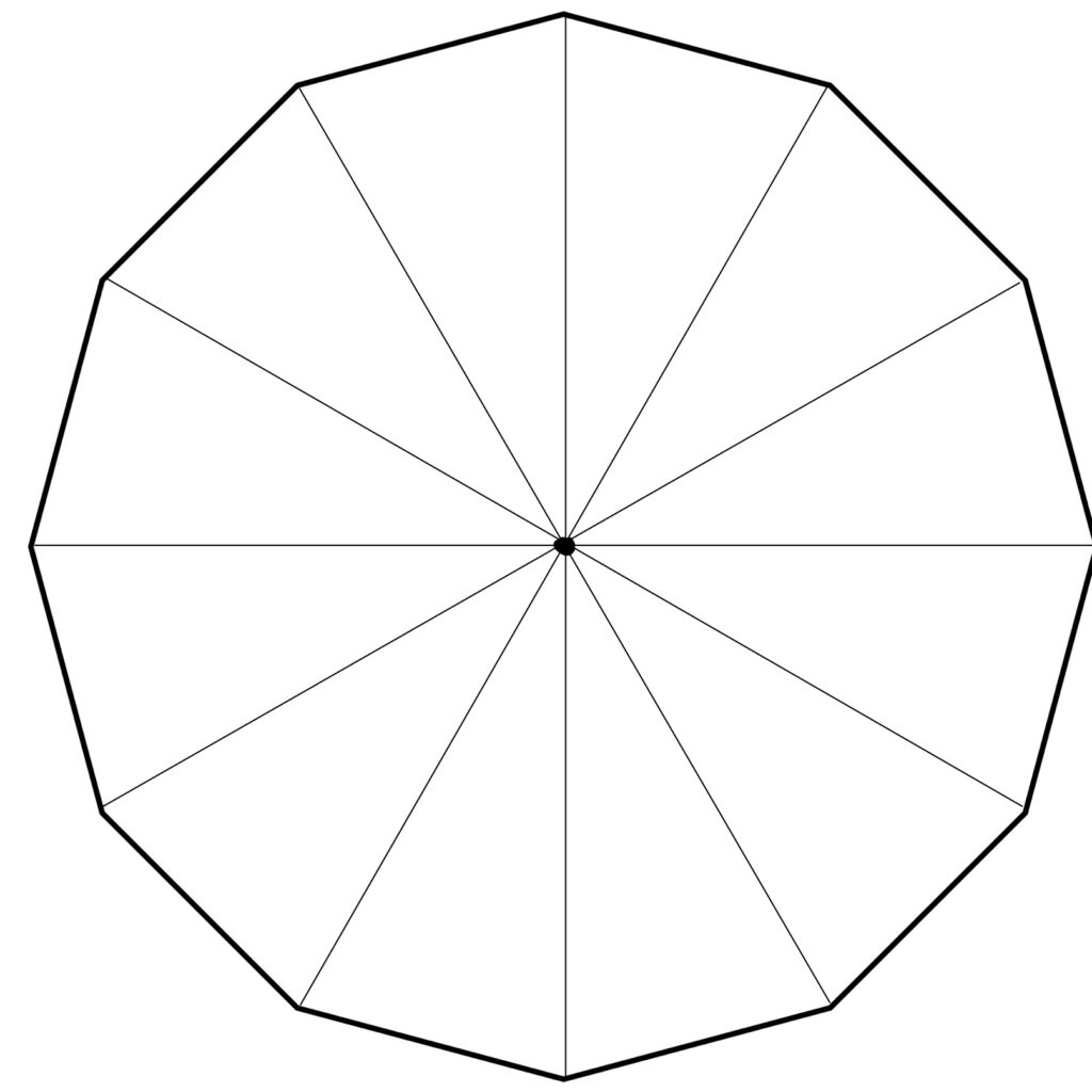 正十二角形の公式まとめ｜内角の和や面積の裏ワザ・作図法を徹底解説