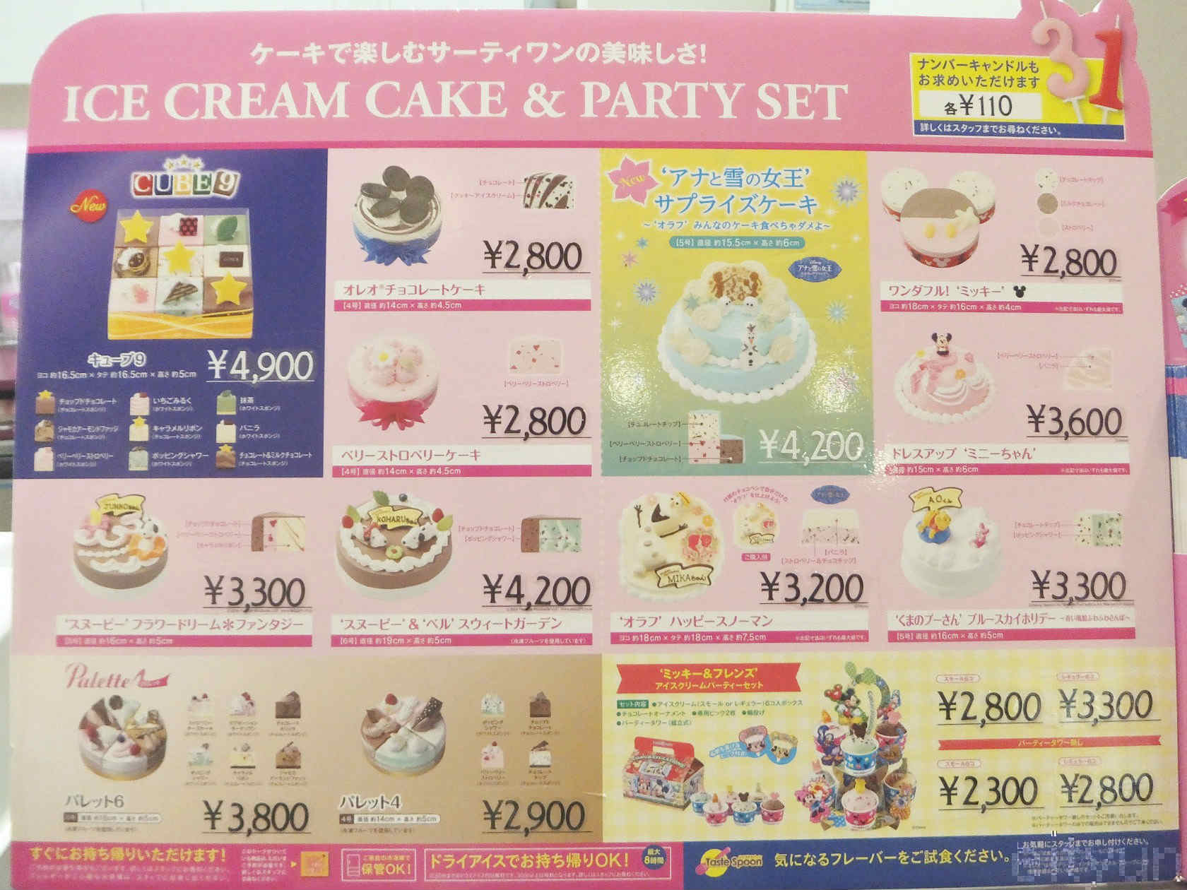 サーティワンアイスケーキ値段はなぜ違う？2026相場と当日購入術