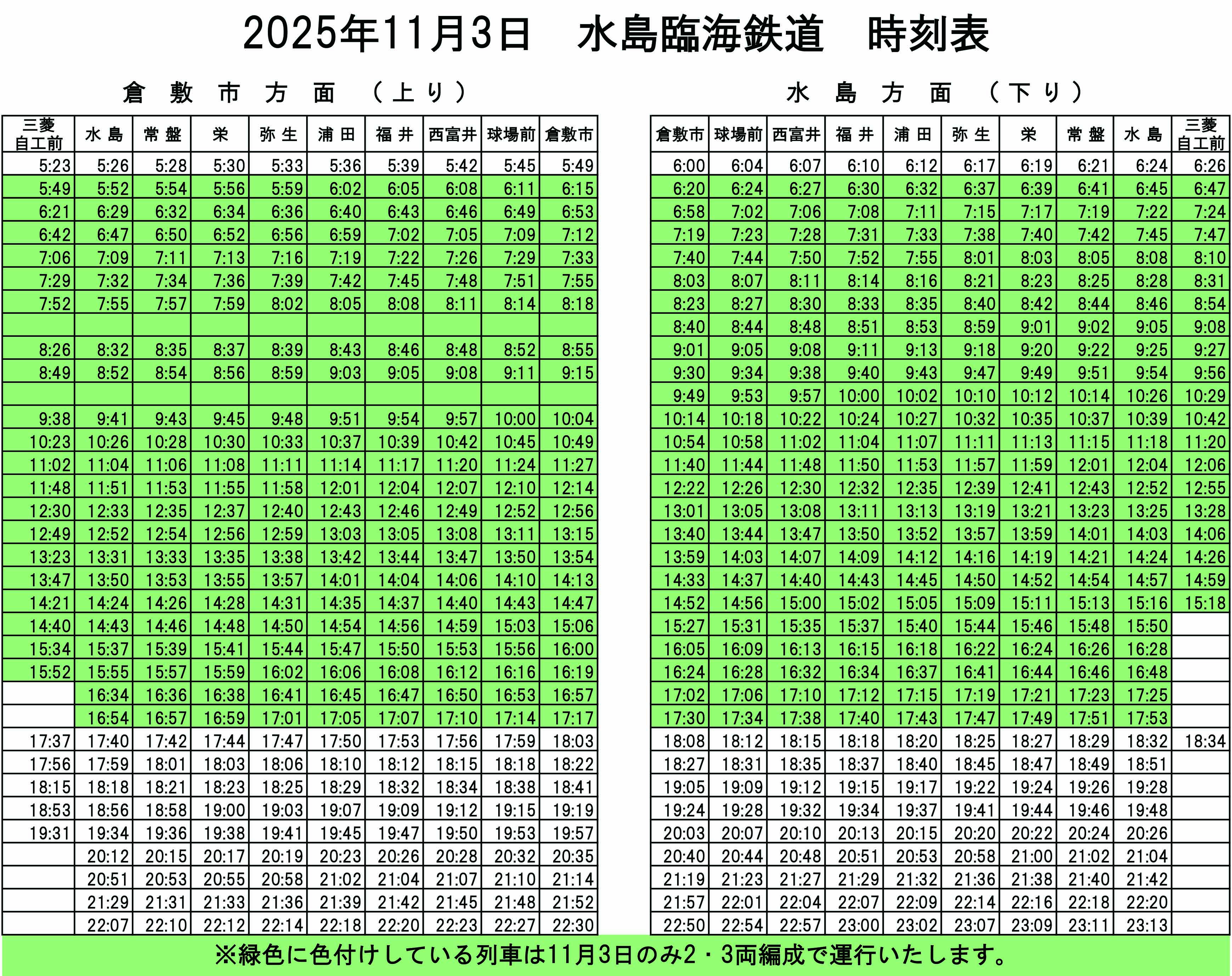 水島臨海鉄道の時刻表2026！ダイヤ改正の真相と混雑・乗り遅れの罠