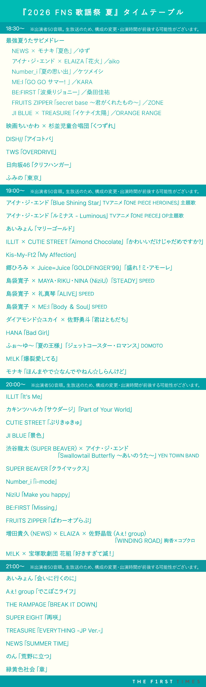 Fns歌謡祭2026タイムテーブル総力特集！出演順・曲目と見逃し完全攻略