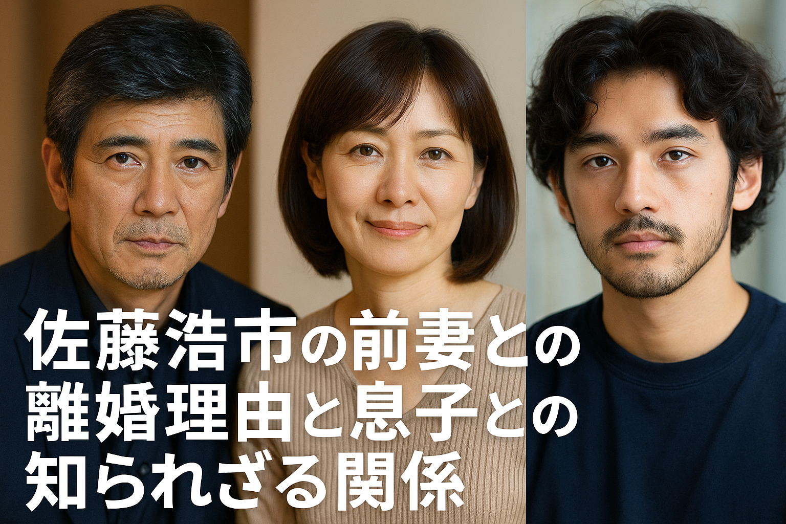 佐藤浩市の前妻は誰？離婚理由と息子の現在・広田亜矢子との再婚真相