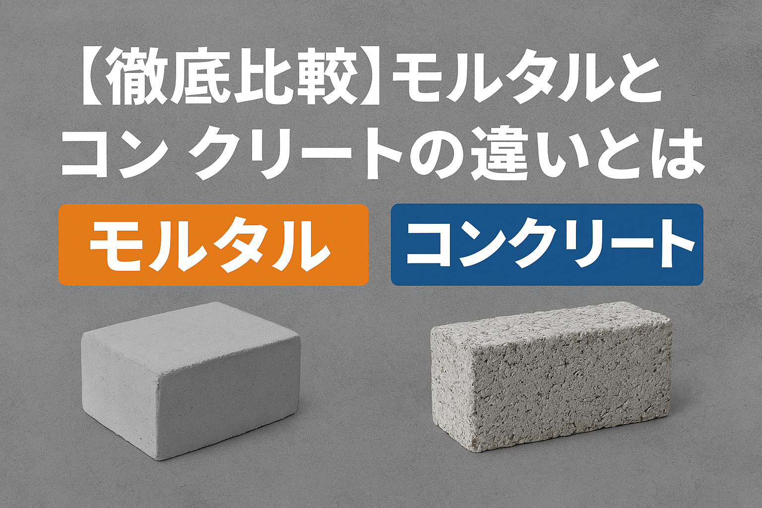 モルタルとコンクリートの違いを徹底解剖！強度・費用と用途別の使い分け