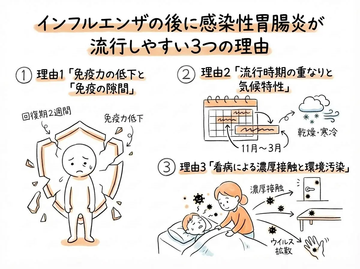 インフルと胃腸炎が同時発症？高熱・下痢の重複リスクと正しい対処法
