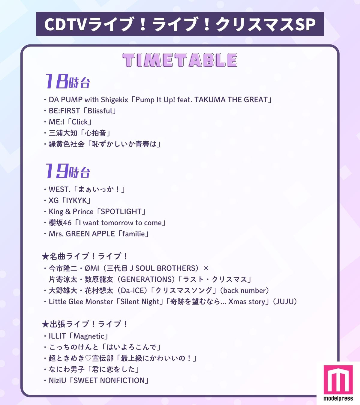 Cdtvライブ今日のSnow Man出演時間は何時？タイムテーブル速報