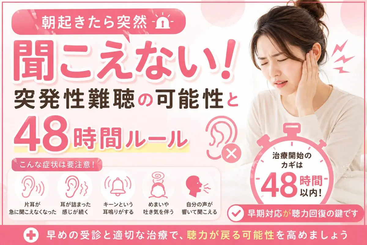 突然の片耳の聞こえにくさは放置厳禁？すぐ治る原因と受診の目安