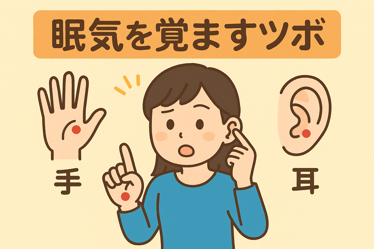 【即効】眠気覚ましツボ決定版！仕事や運転中に一瞬で冴える押し方