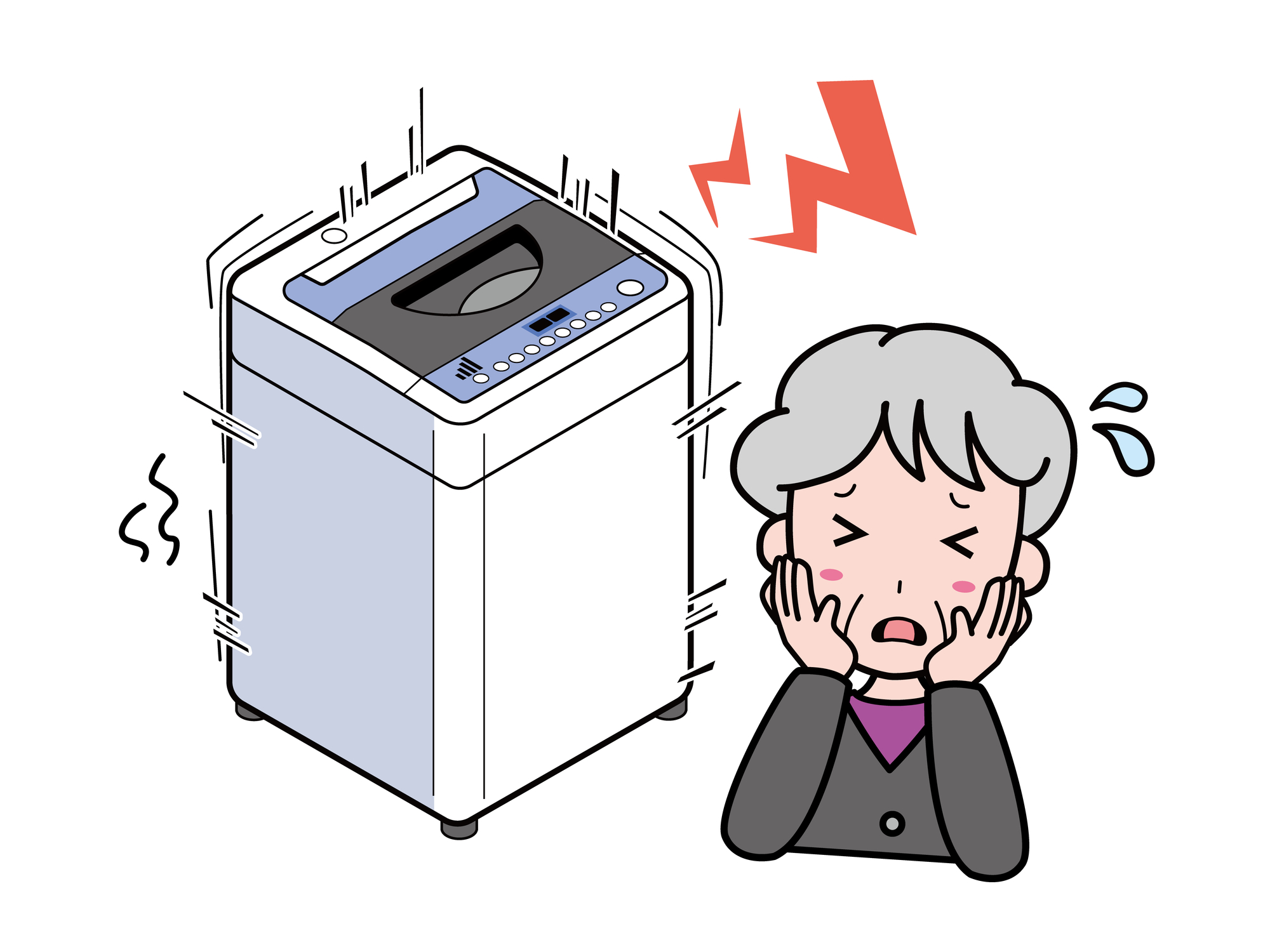 洗濯機の音がうるさい原因は故障？異音別の対処法と修理・交換の目安