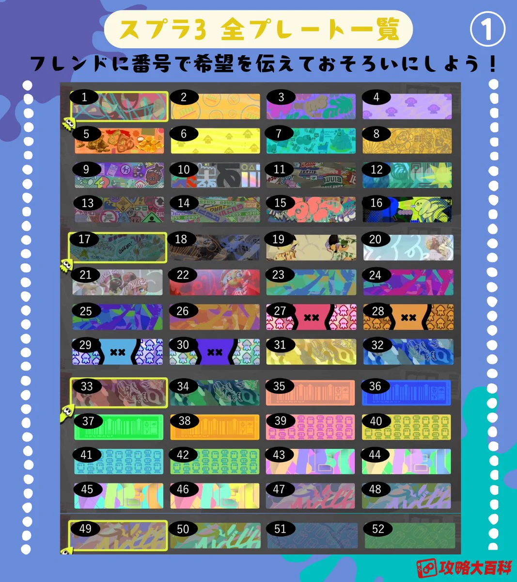 【完全版】スプラトゥーン3コード一覧！限定プレートやQr特典の入手方法