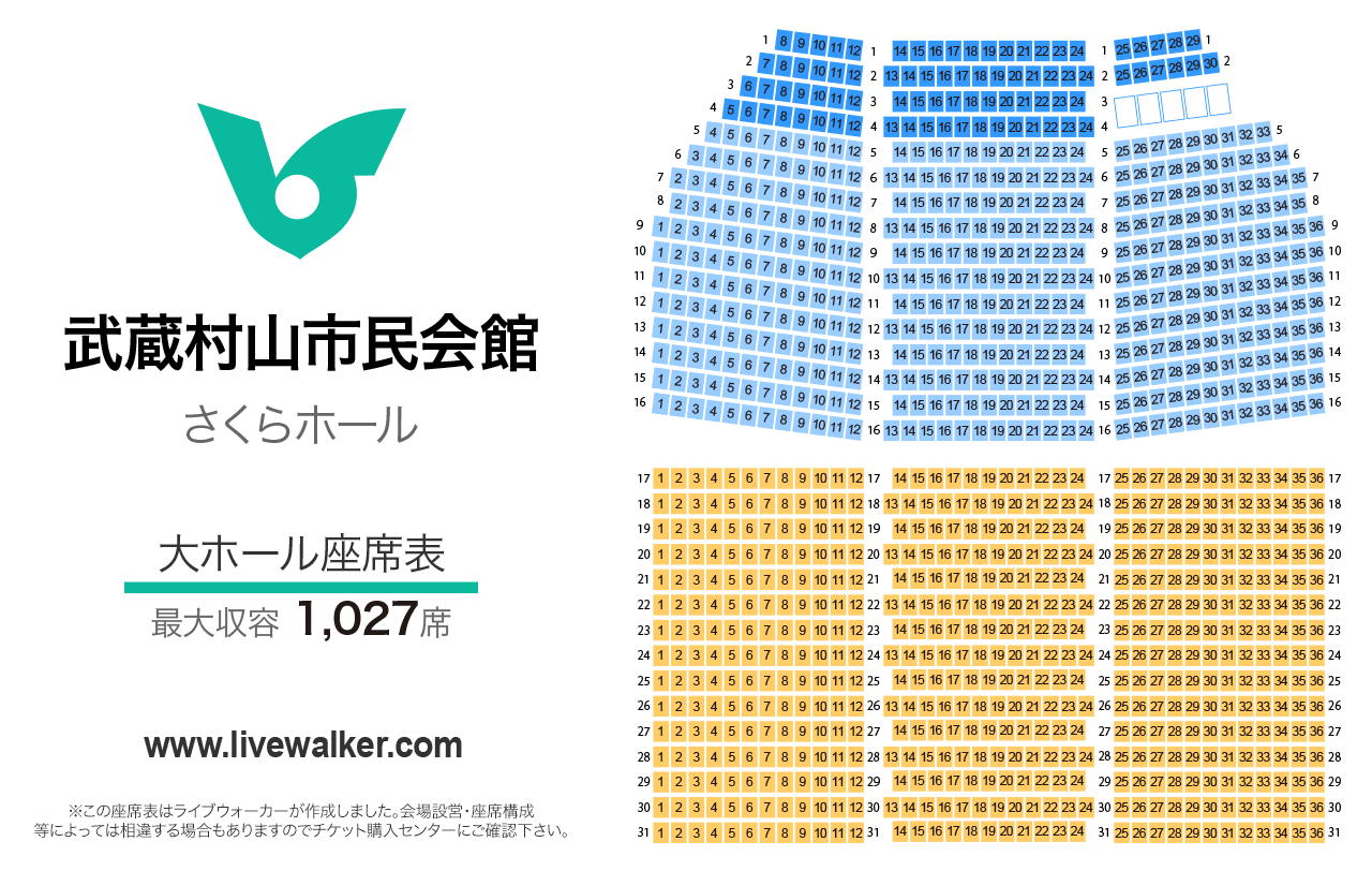 武蔵村山市民会館さくらホールの座席見え方・アクセス・駐車場徹底検証