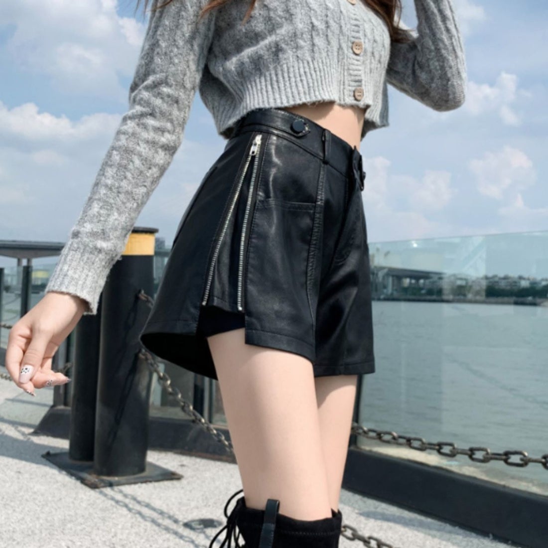 黒ショートパンツ正解コーデ！大人女子の体型カバーと2026最新着こなし