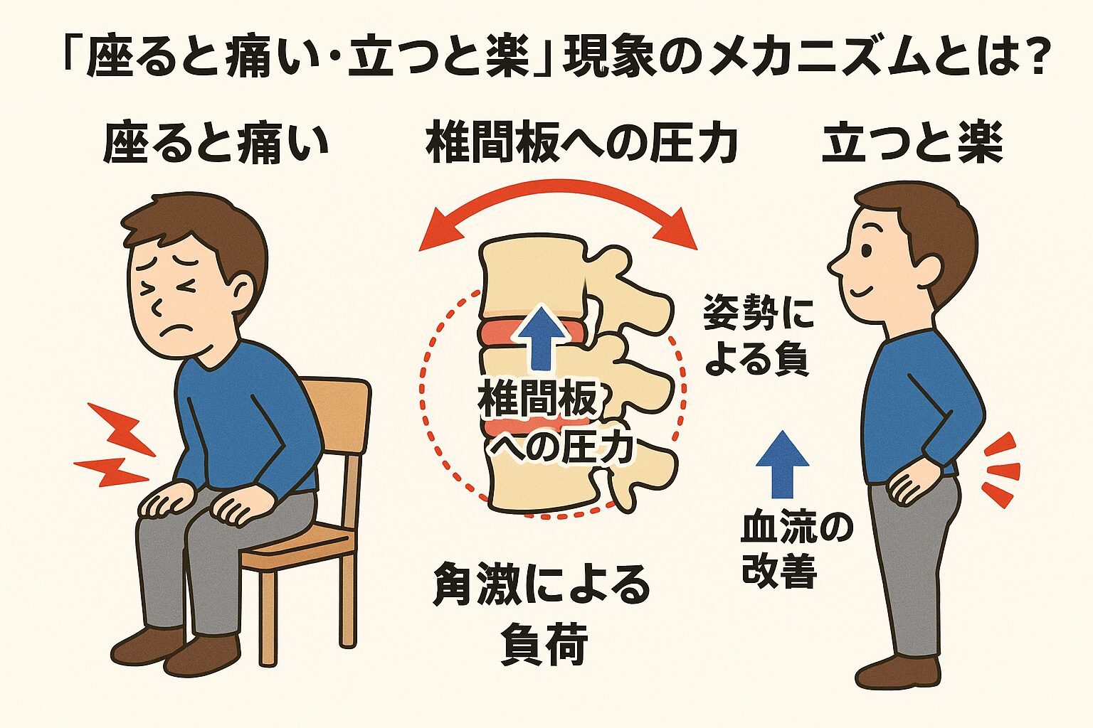 椅子に座ると背中が痛いのはなぜ？デスクワークの激痛原因と改善法
