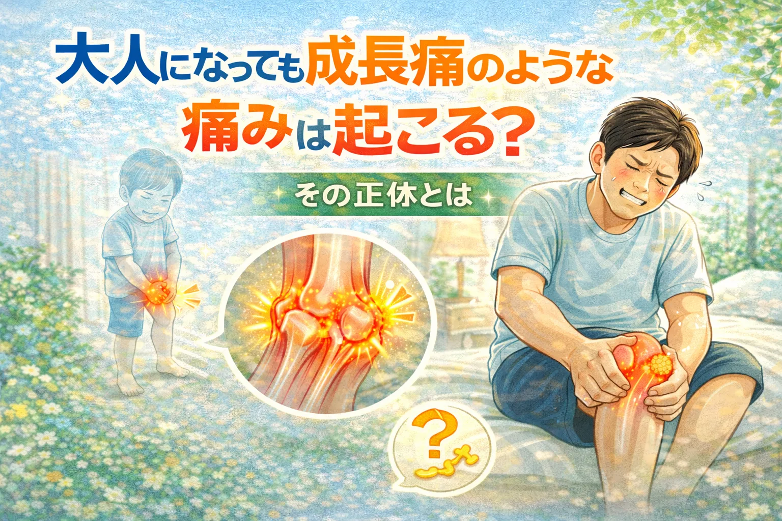 大人の足に成長痛のような痛みが走る原因は？知恵袋の体験談と病気の真相