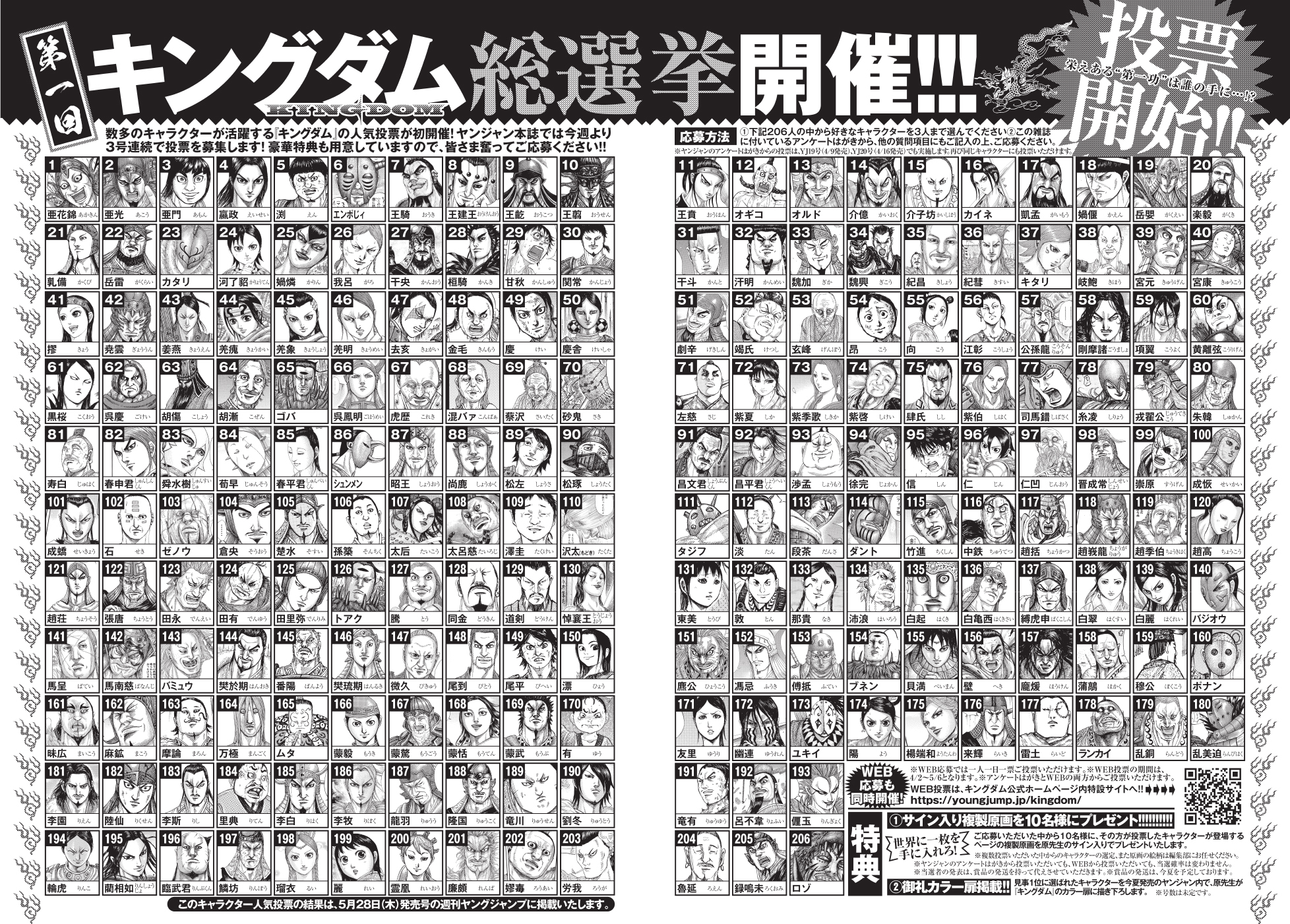 キングダム人気ランキング最新Top30！王騎や羌瘣を抑えた1位とは