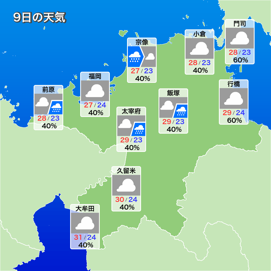 博多明日の天気と急な雨対策｜気温差で体調崩す真相と服装目安を解説