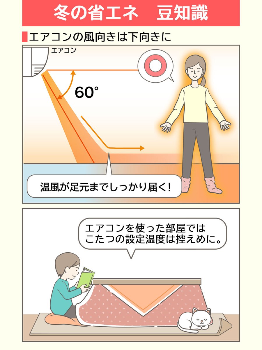 エアコン暖房の風向きは下向きが正解？電気代節約と足元の寒さを防ぐ設定術