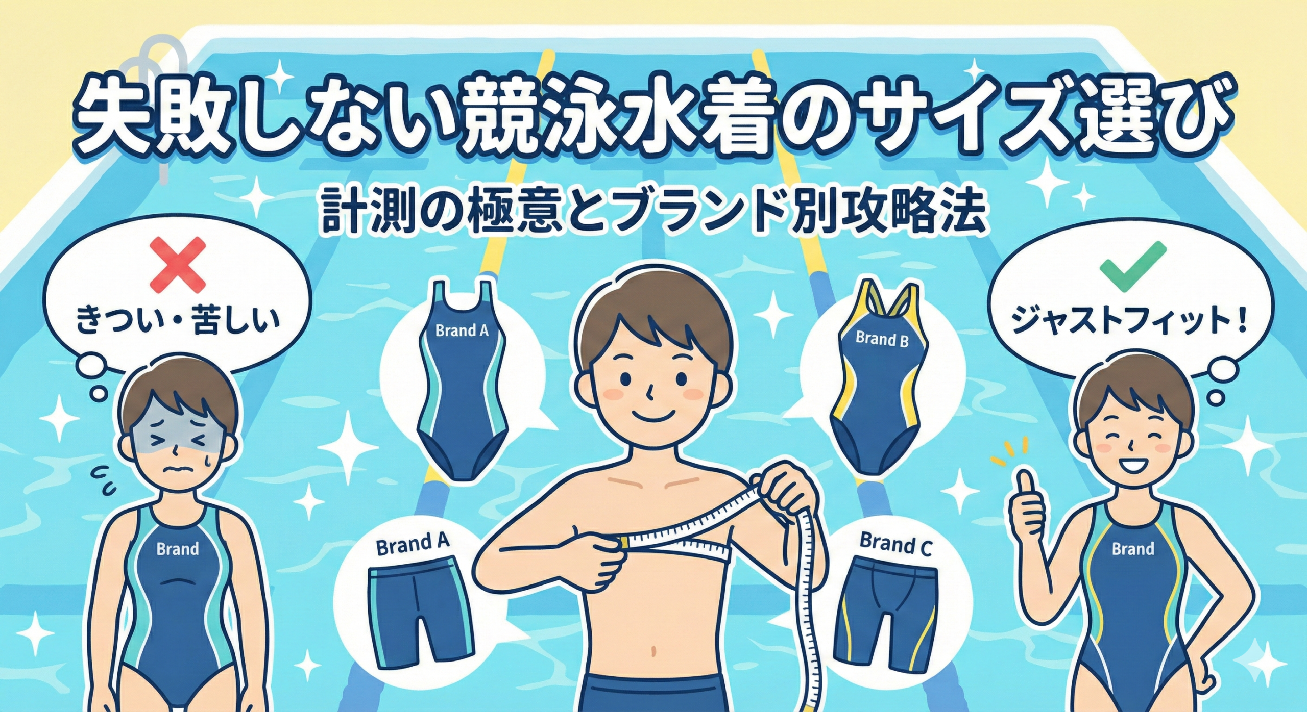 競泳水着のサイズ選びで失敗する理由とは？人気メーカー比較と目安
