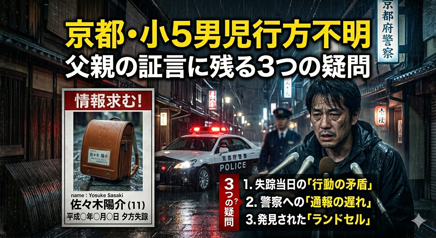 【独自取材】京都・小学生行方不明事件から1ヶ月、「父親の再婚」を巡る過熱報道と捜査本部が見せる沈黙の真相