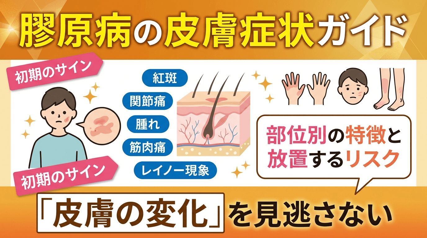 膠原病が隠れているかも？皮膚の赤みや湿疹が治らない本当の理由