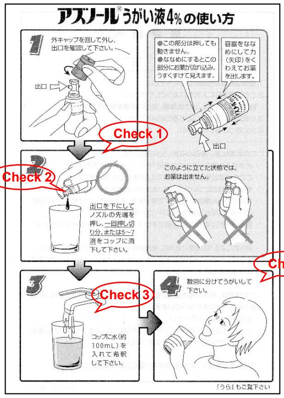 アズノールうがい液の正しい使い方｜水何滴で薄める？誤飲の対処と効果