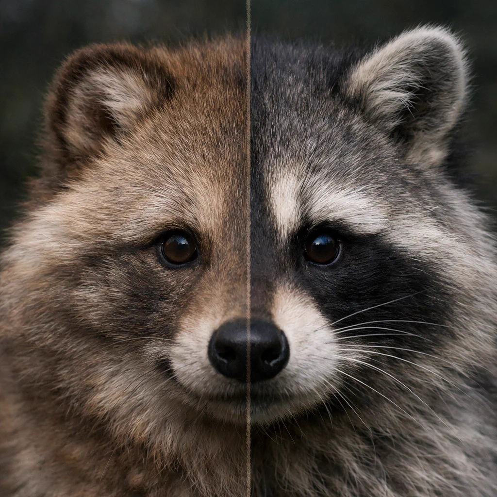 アライグマとタヌキの違いは？尻尾・眉間・足跡で見分ける完全判別法