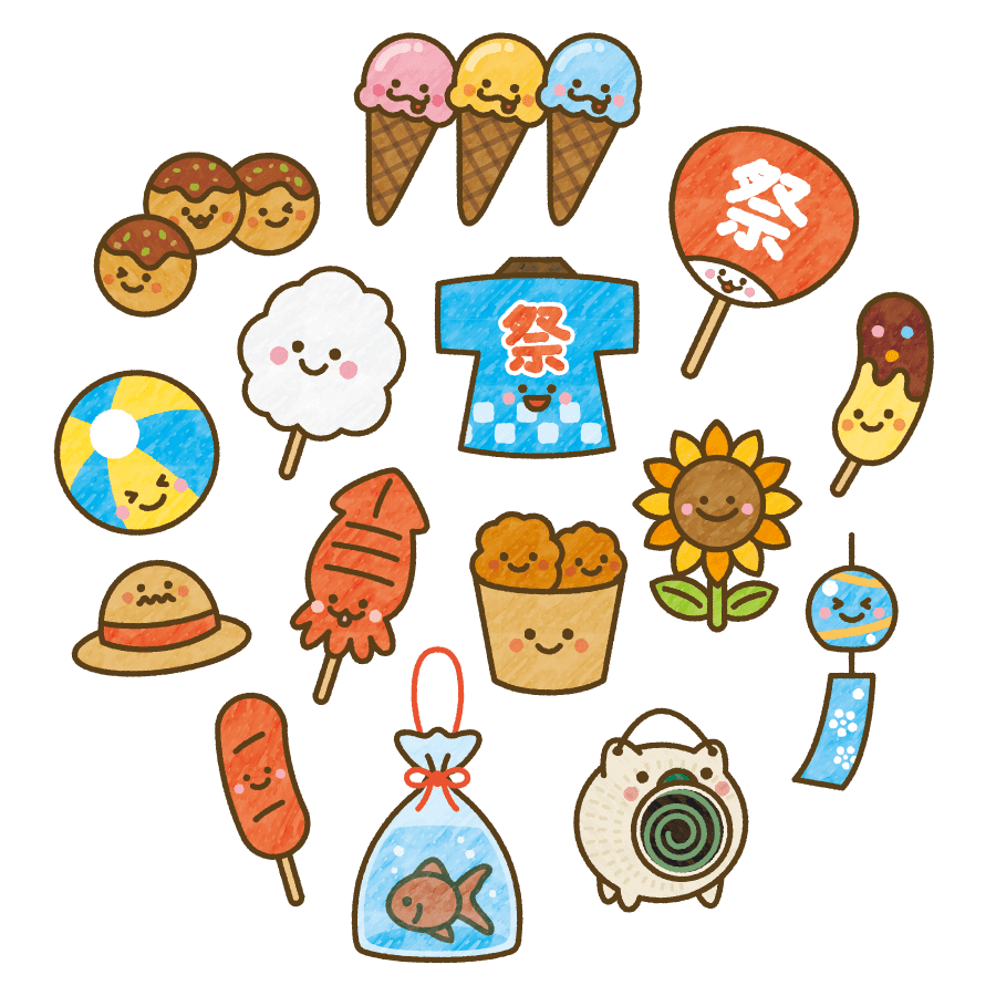夏祭りイラスト無料＆おしゃれ素材集！2026ポスター・手書き攻略