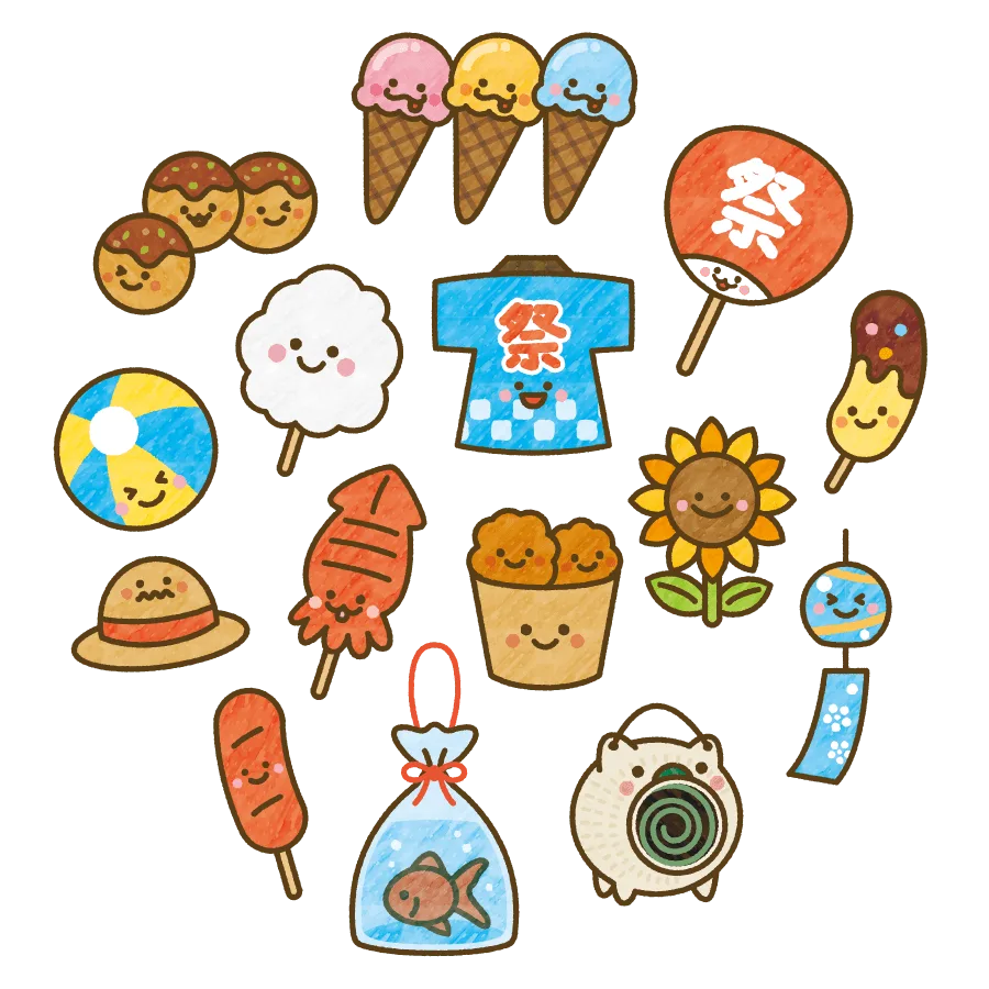 夏祭りイラスト無料＆商用フリー2026！高画質チラシ素材と注意点