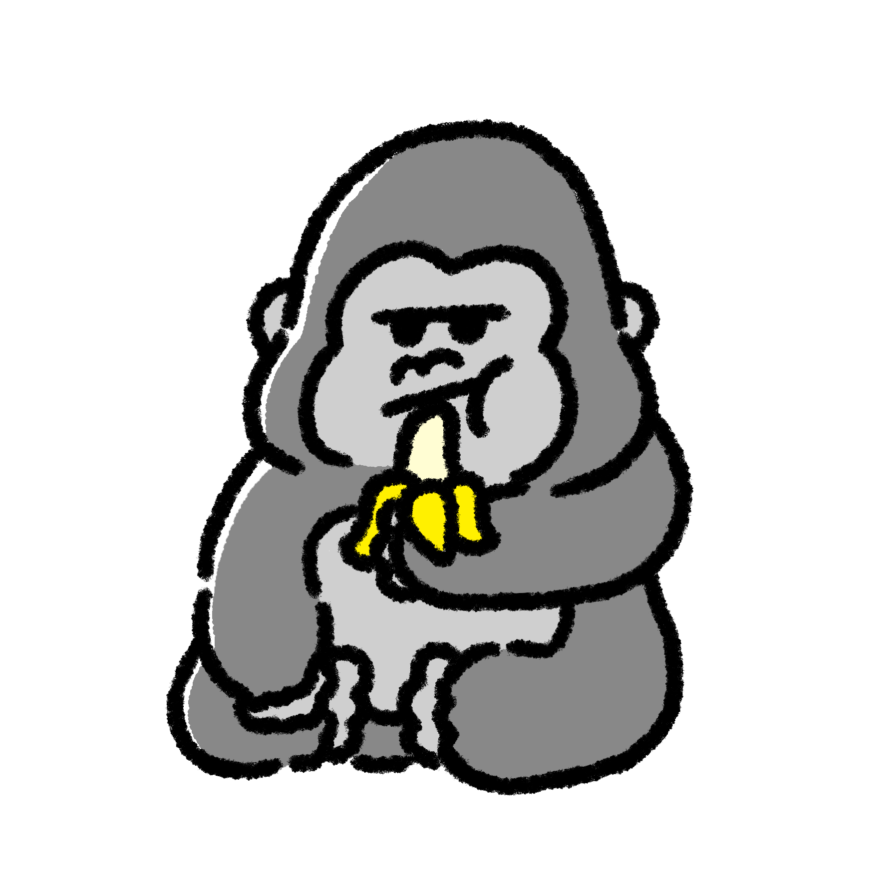 かわいいゴリライラストがSnsで大人気！無料素材と描き方解説