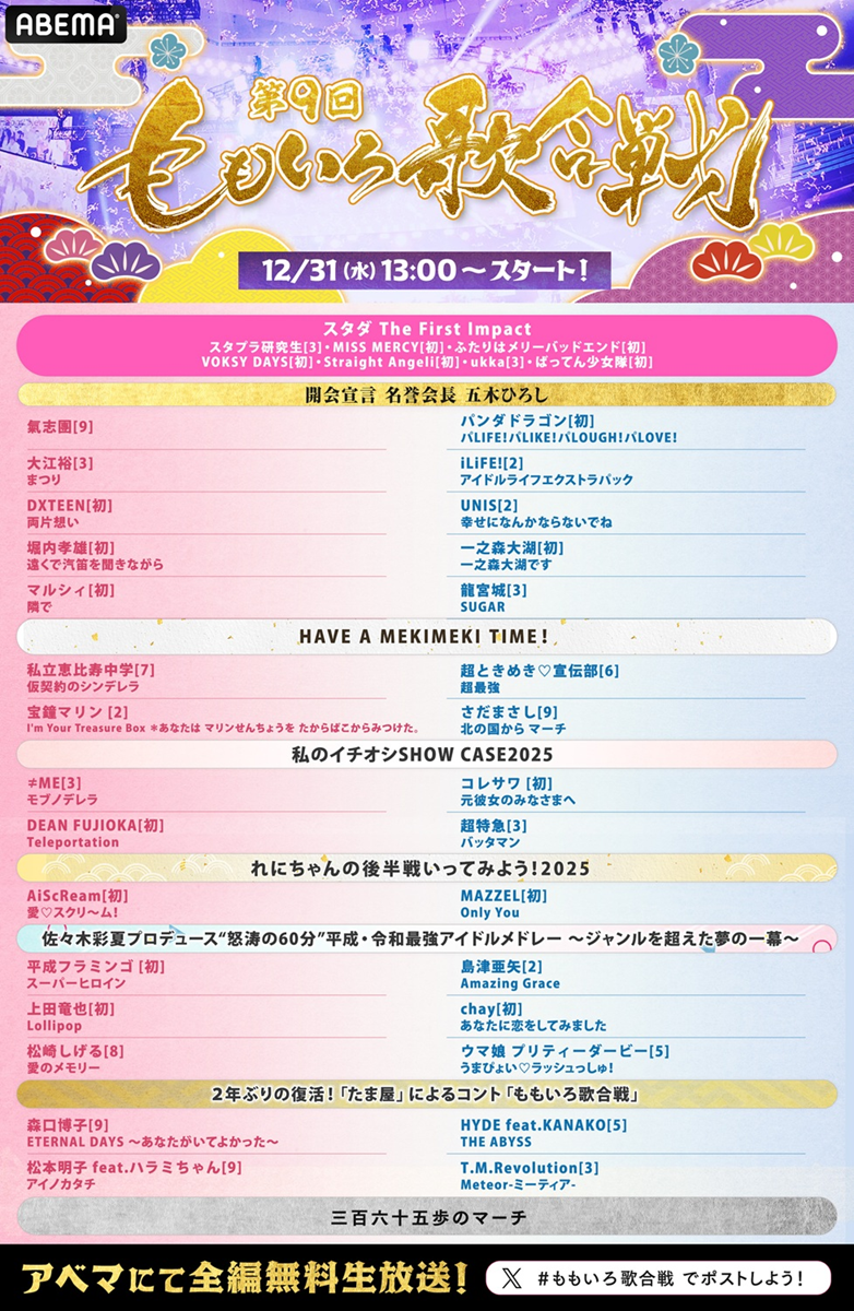 ももいろ歌合戦2026総力特集！出演者・セトリと勝敗の真相