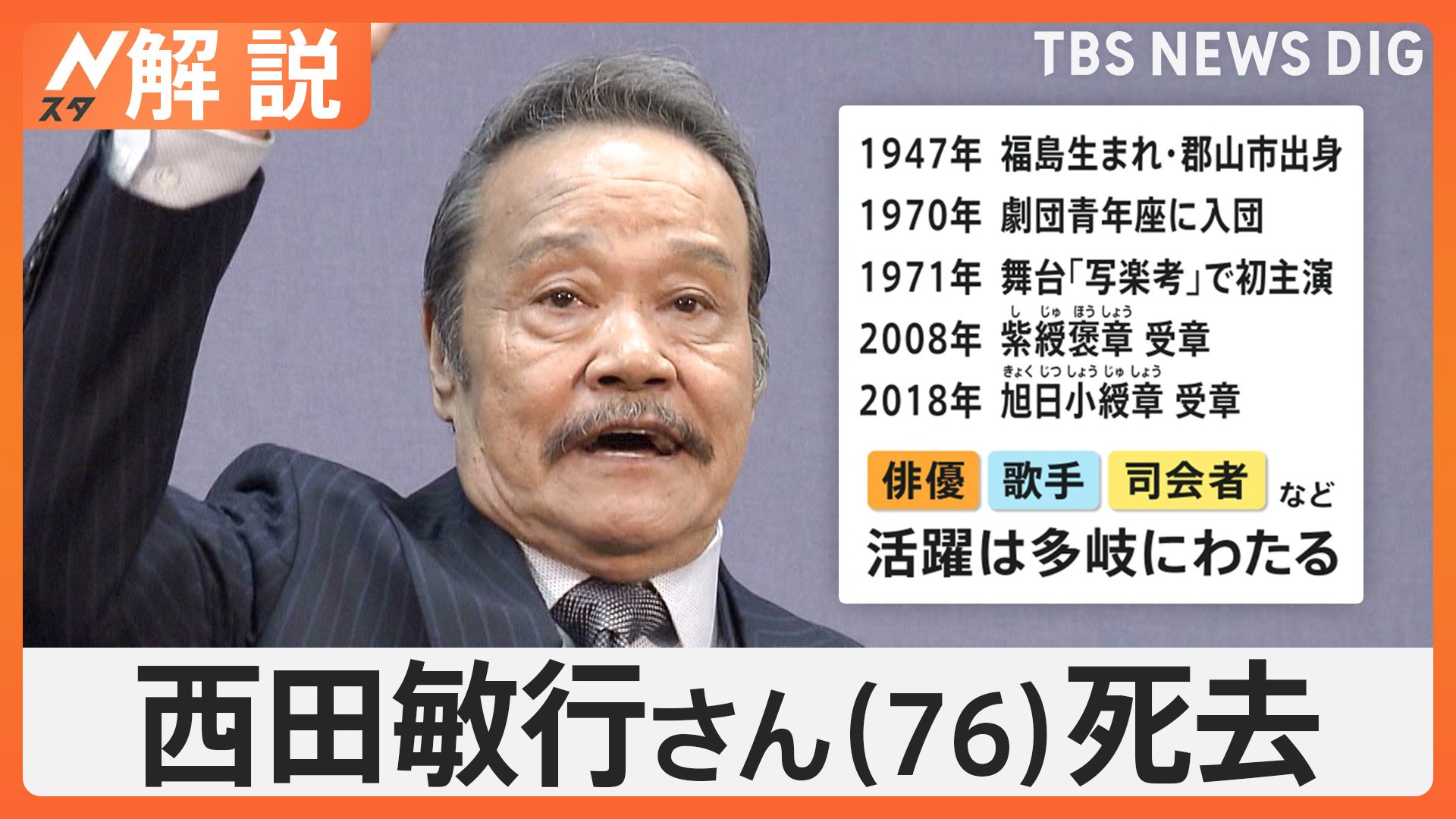 名優・西田敏行さん死去の真相と自宅での最期｜死因や遺作の軌跡を追う