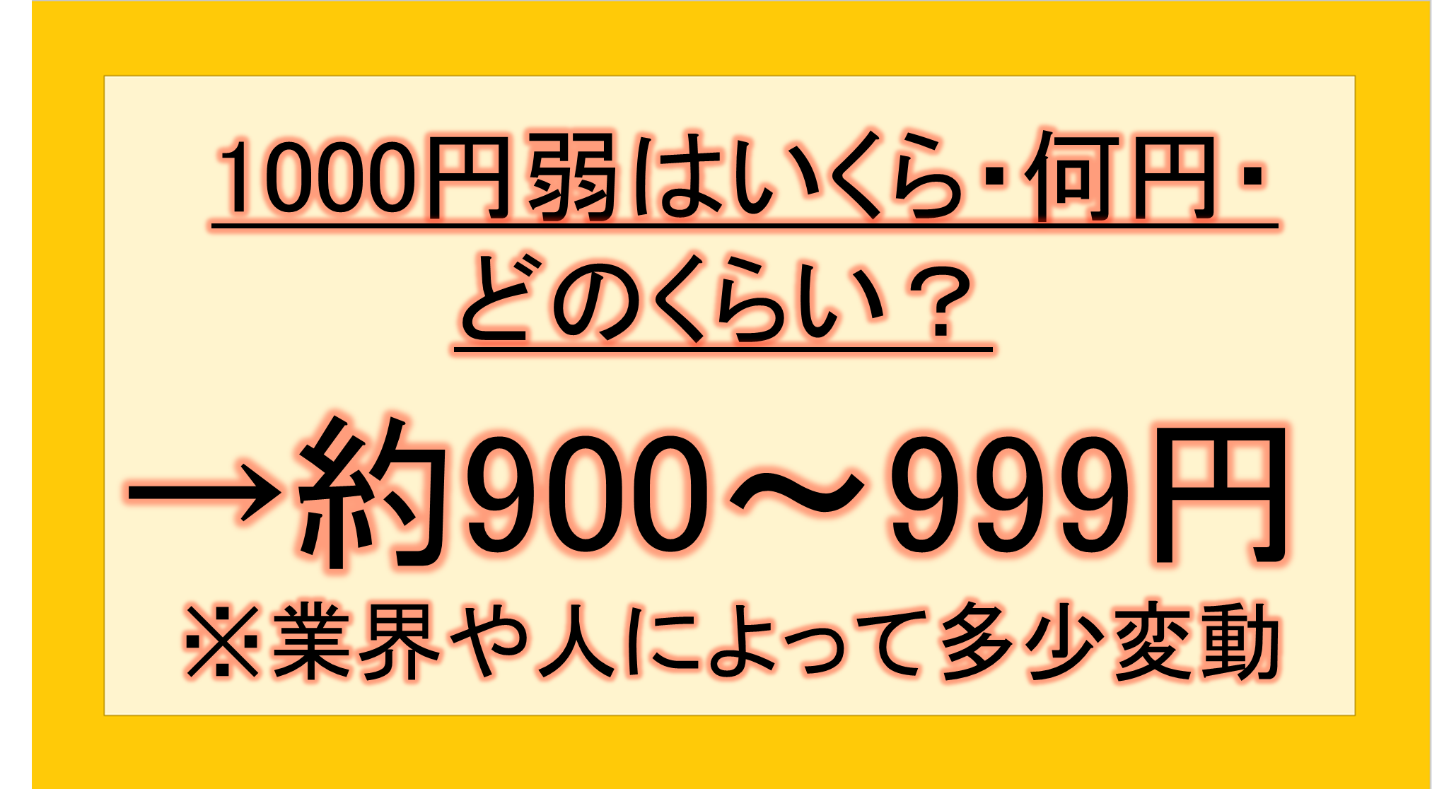 1000円弱はいくら？900円台の目安と「強」との違いを徹底解説