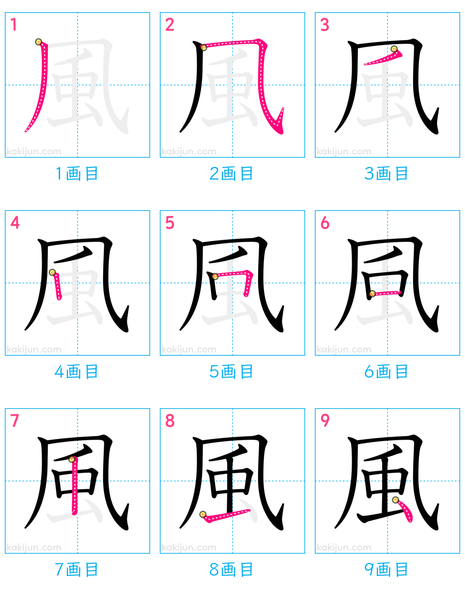 風の書き順で大人が陥る罠！2画目と虫の筆順を徹底解説【2026年最新】
