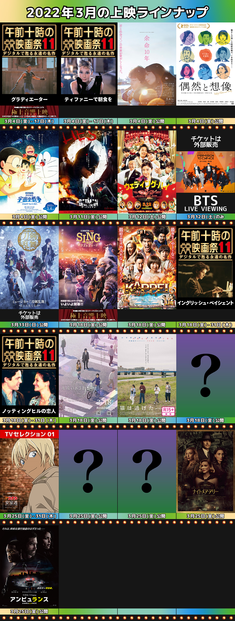 2026年3月公開映画まとめ！春休みの話題作と試写会評判を徹底分析