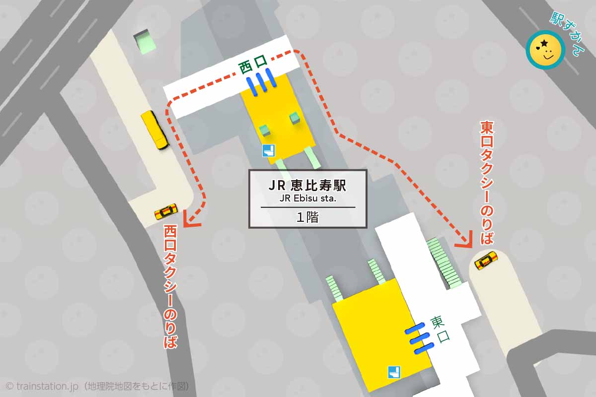 恵比寿駅東口タクシー乗り場の場所と混雑攻略！西口との違いと穴場ルート