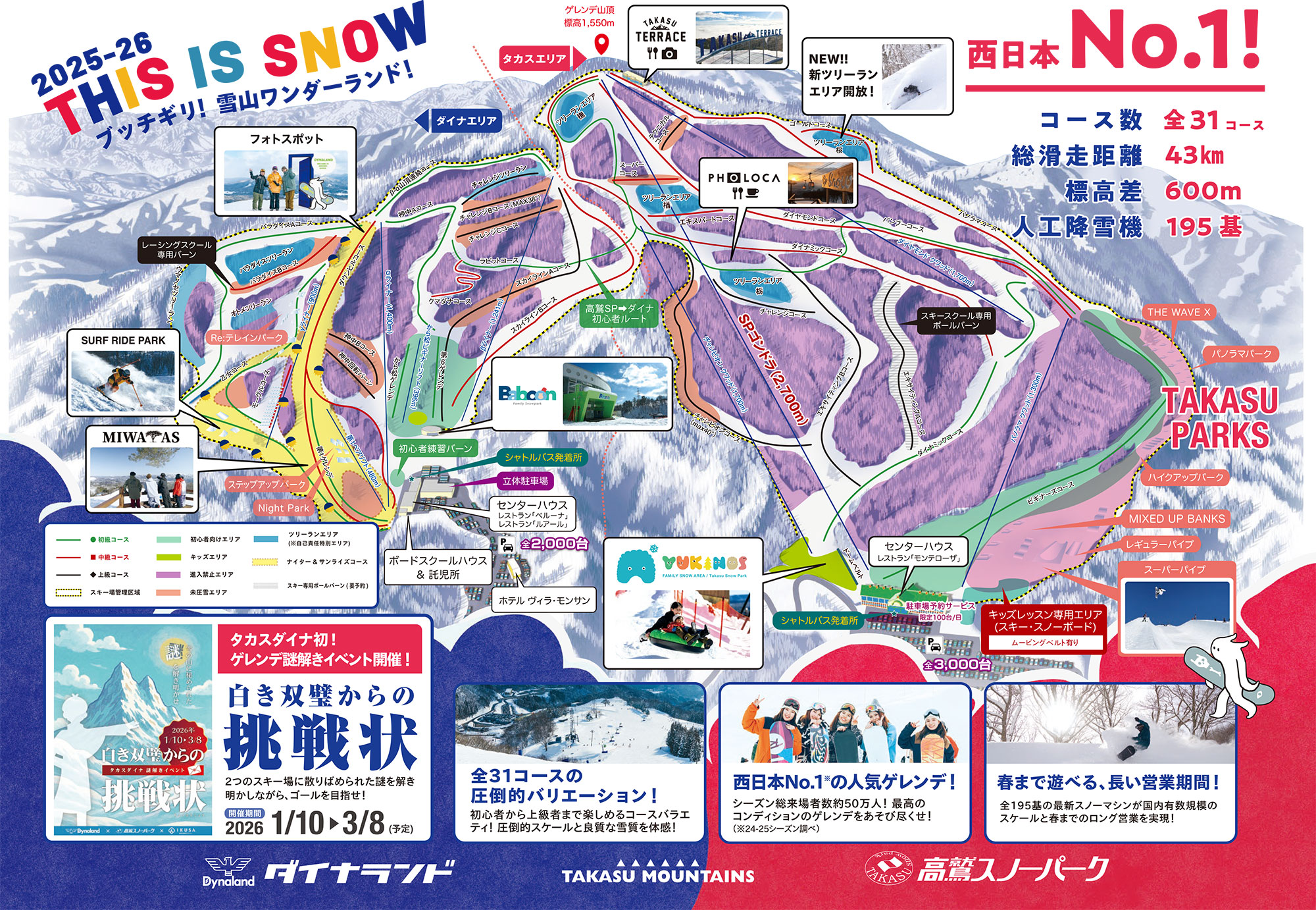高鷲スノーパーク2026攻略！リフト券最安値と混雑回避の裏ワザ