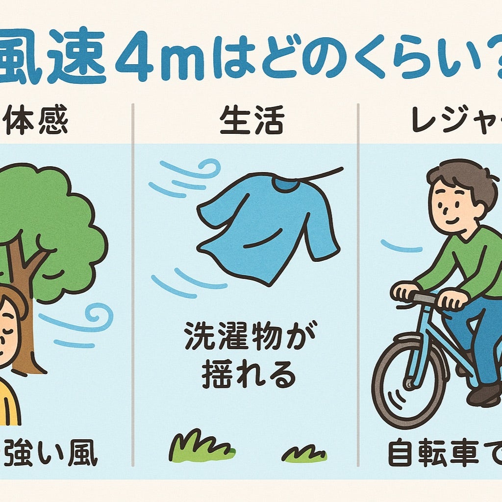 風速4Mはどのくらい？体感や傘・釣り・洗濯物への影響を徹底解説
