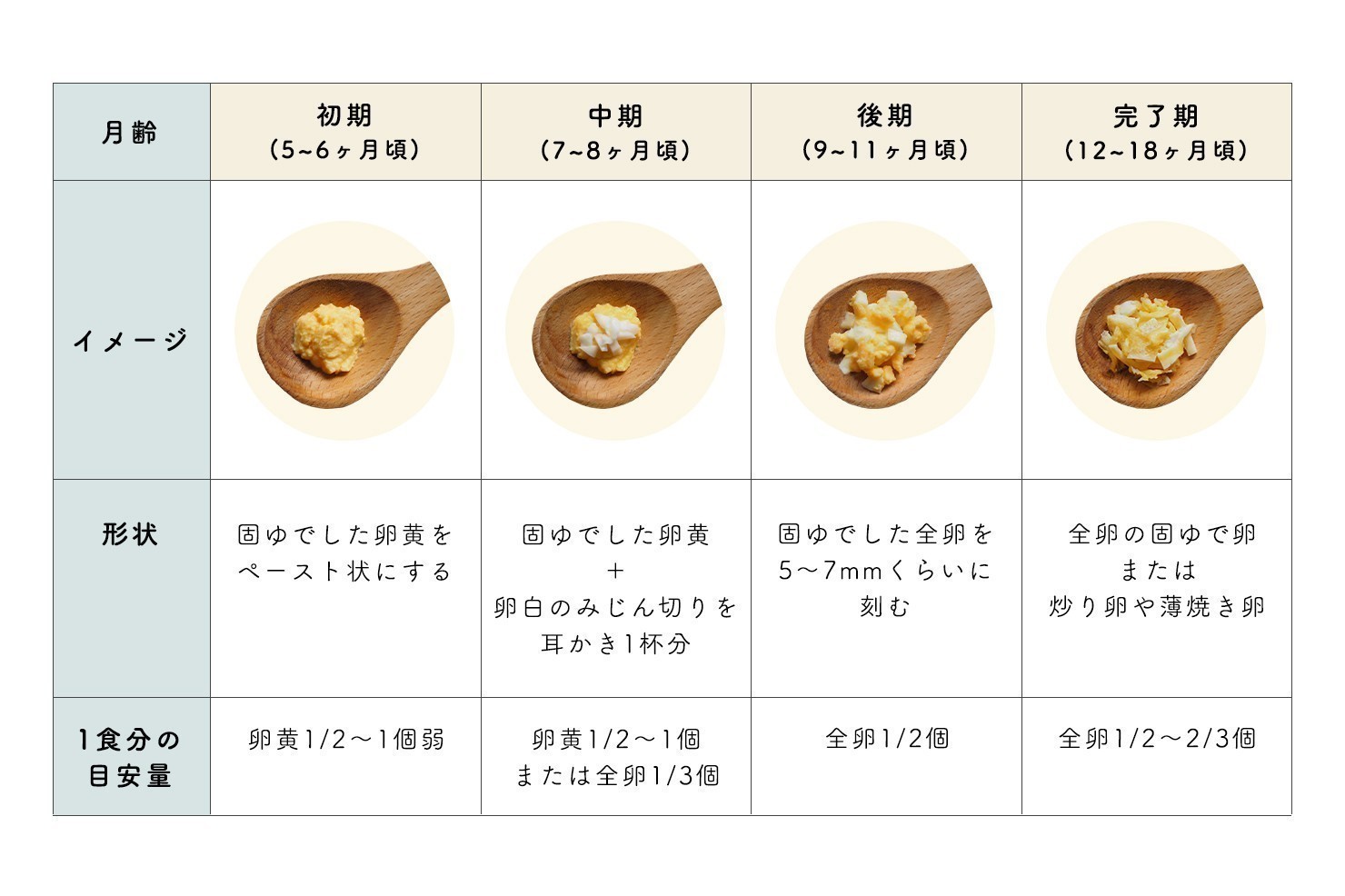 卵黄1さじから全卵へ！失敗しない離乳食の卵進め方スケジュール