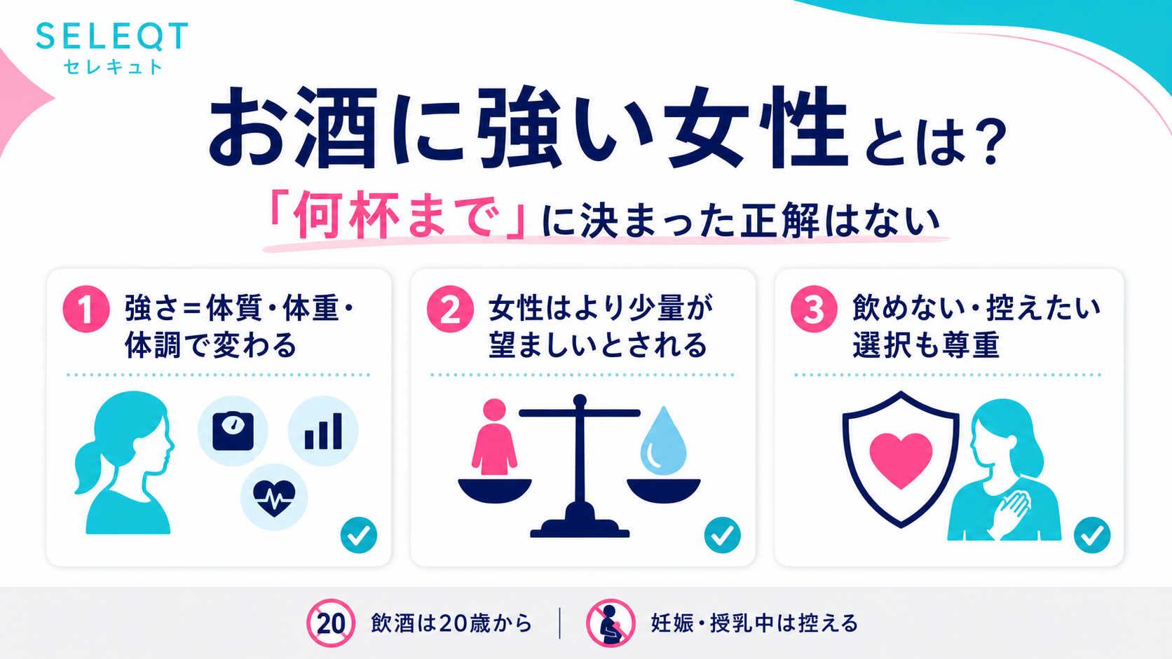 お酒が強い女性の基準は何杯から？酒豪女子の体質とモテる真相