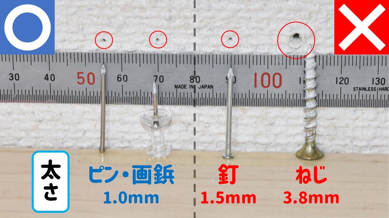 賃貸の壁に画鋲はNg？退去費用の真実と穴埋め裏ワザ