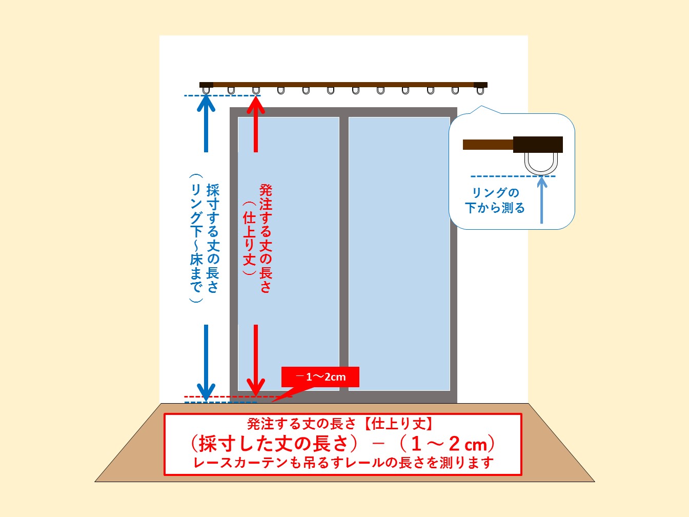 カーテンの長さで失敗しない正しい測り方と黄金比率【2026最新】