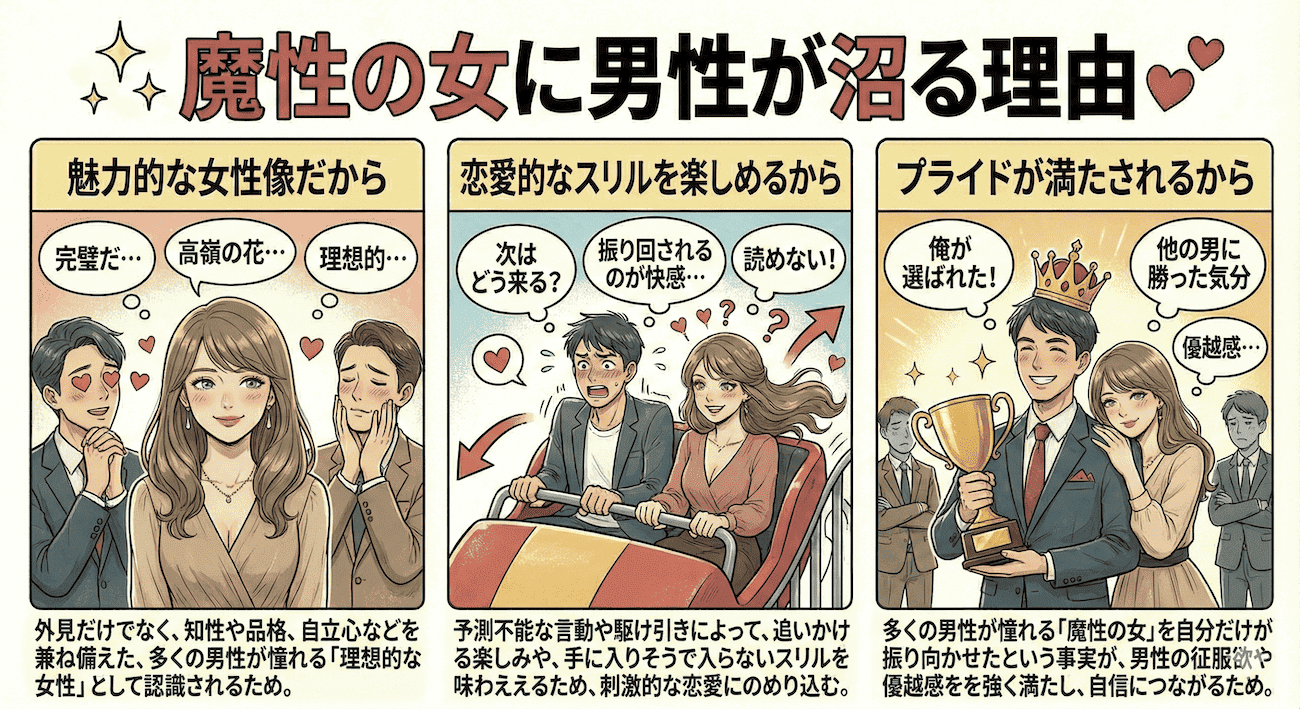 魔性の女とは？男を狂わせる決定的な特徴と無自覚な魅力の正体