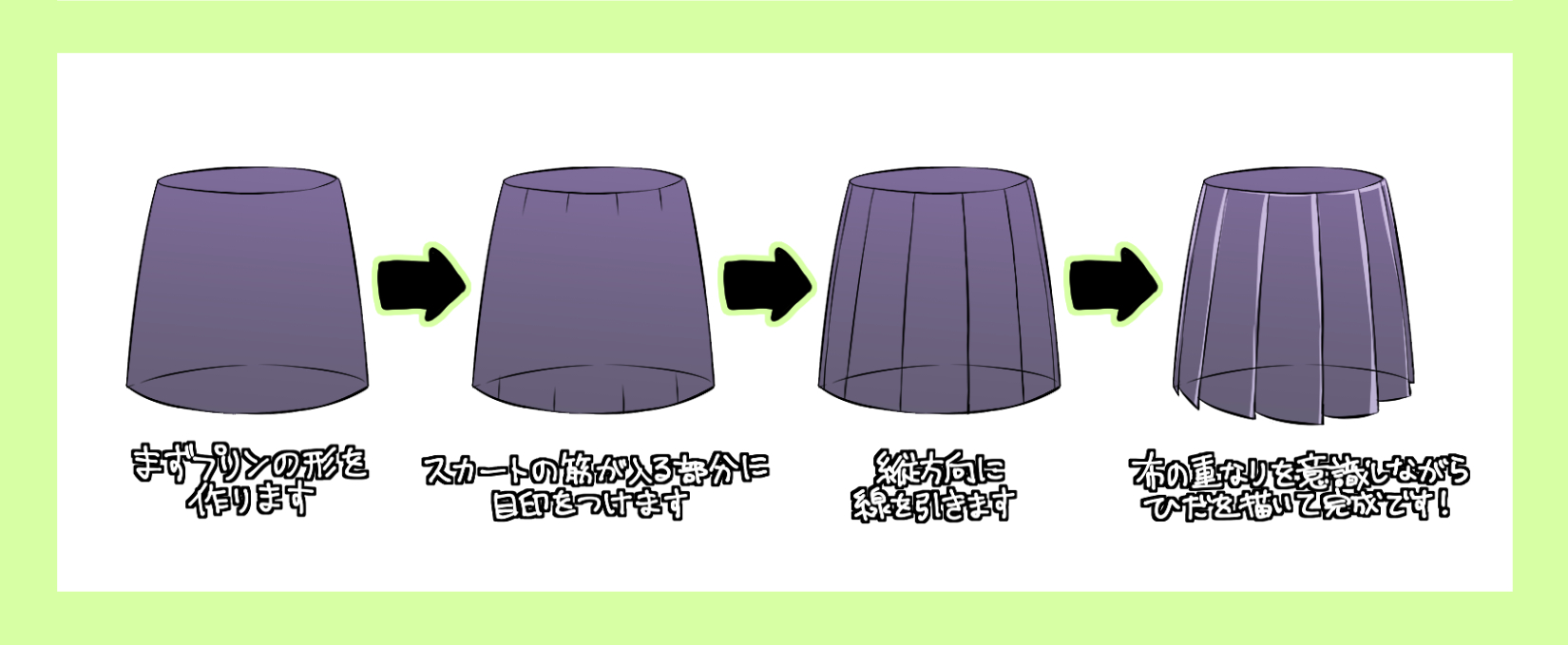 スカートの描き方完全攻略！プロが明かすシワの法則と立体構造