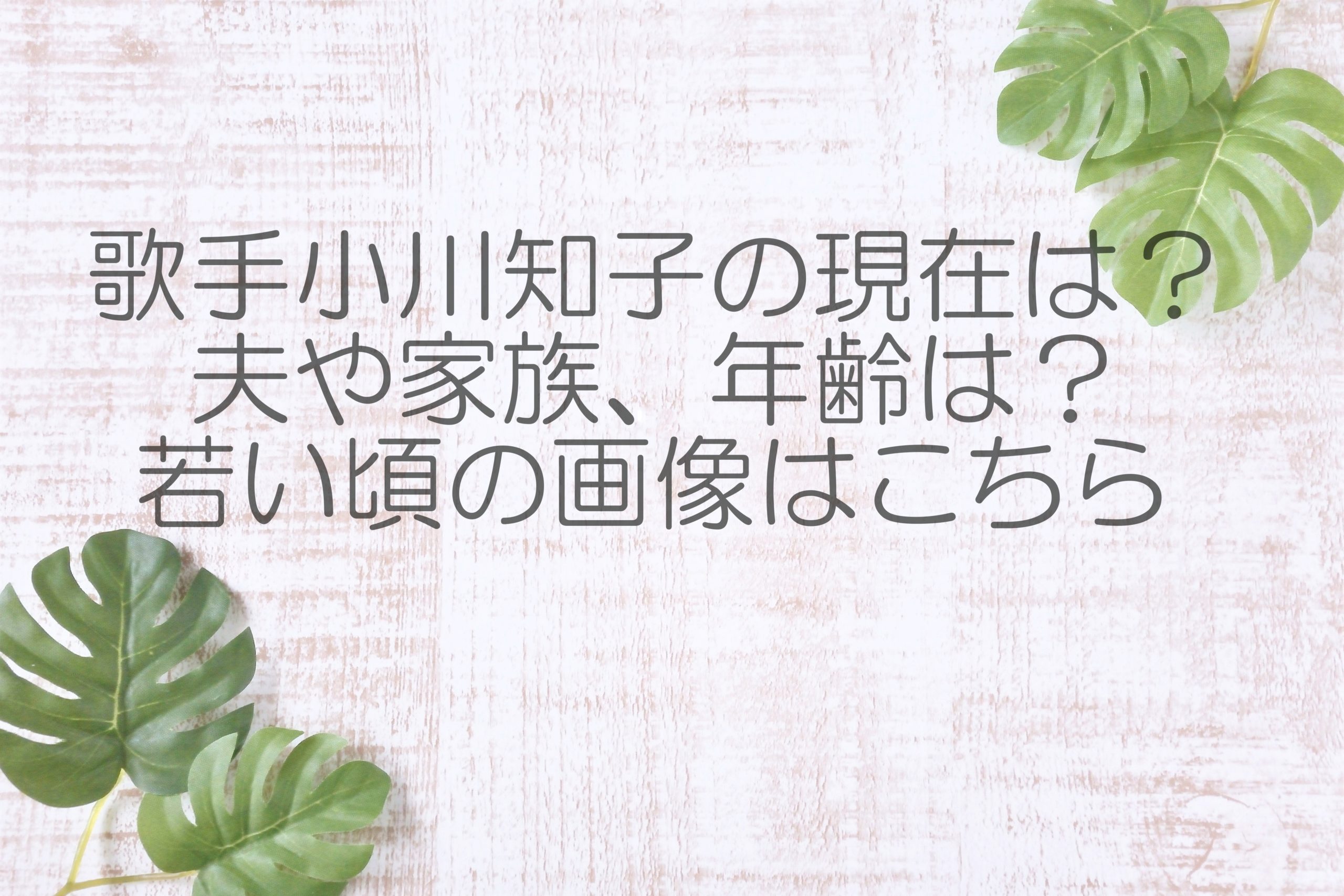 小川知子の旦那は誰？夫・伊東順二との現在と福澤幸雄との死別の真相